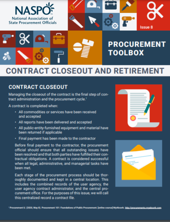Procurement Toolbox Issue 8: Contract Closeout and Retirement