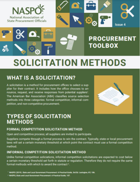 Procurement and Solicitation Methodologies - Content Library - NASPO